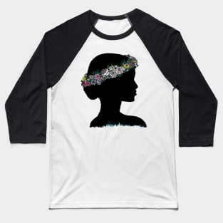 flower crown silhouette Baseball T-Shirt